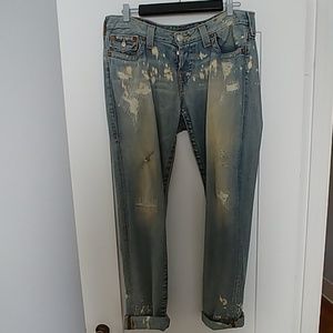 True Religion 'Cameron' distressed boyfriend jeans